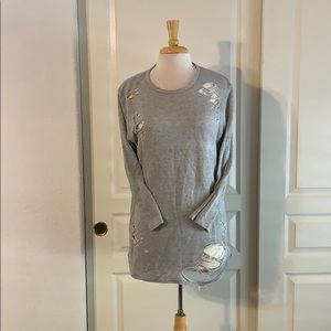 Fashion Nova gray long sleeve sweater dress